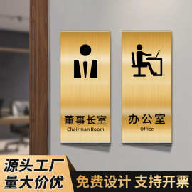 不锈钢办公室门牌公司科室牌金属指示牌高档总经理室会议室标识牌