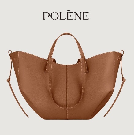 跨境Polene波灵恩托特包大容量通勤包手提斜挎包女真皮|undefined
