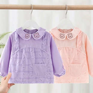 Baby Dining Bib Kindergarten Clothing Waterproof Anti-Dirty Men's Baby Food Bag Baby Cover Children's Painting Anti-Dressing
