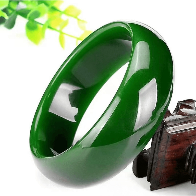 Spinach Green Bracelet Imitation Jade 13/18mm Wholesale Street Stall Supply Large Size Expensive for Mother and Wife Thick Style