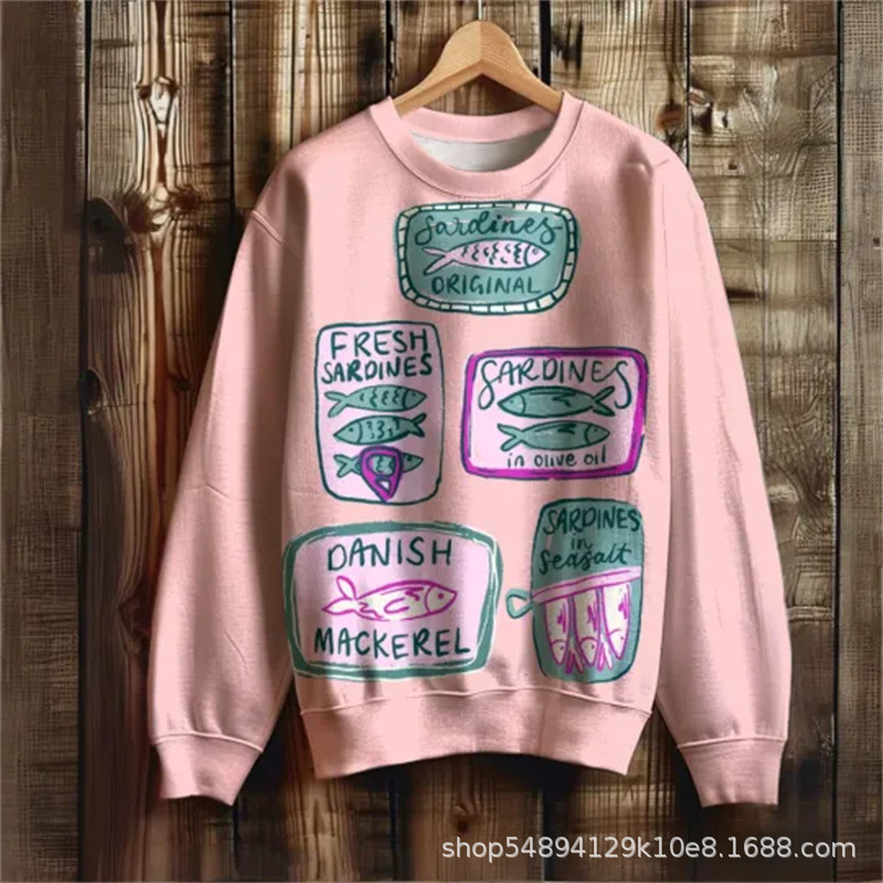 2026 New Cross-Border TK Artistic Ocean Whale Pattern 3D Printed Sweatshirt, Plus Size Casual Round Neck Women's Clothing 2026 New Cross-Border TK Artistic Ocean Whale Pattern 3D Printed Sweatshirt, Plus Size Casual Round Neck Women's Clothing