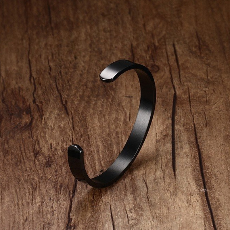 Basic Classic Style C Shape Stainless Steel Cuff Bracelets display picture 2