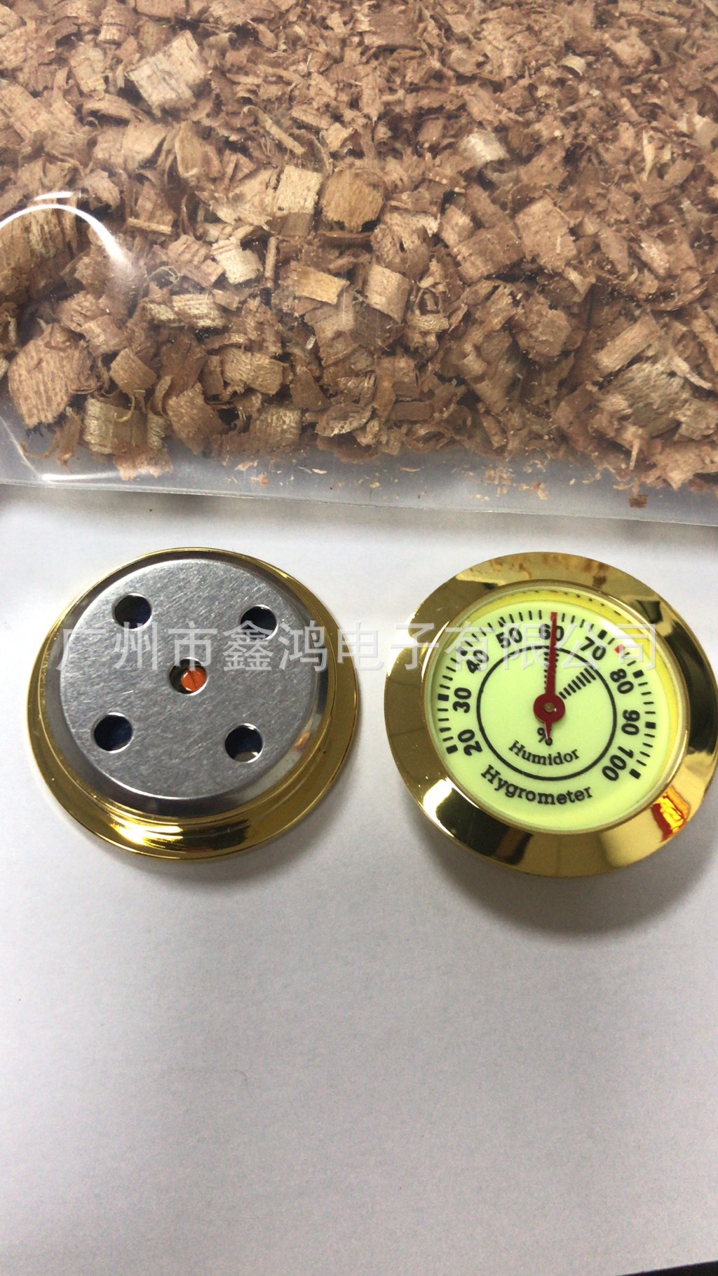 38mm夜光湿度计雪茄盒湿度计琴盒雪茄柜乐器家用小号湿度计免电池