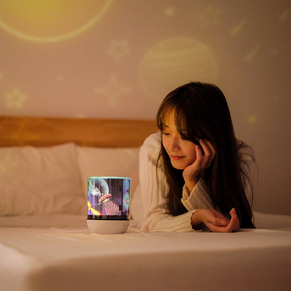 跨境專供星空投影燈動(dòng)態(tài)小夜燈藍(lán)牙音樂(lè)氛圍燈八音盒氛圍燈星空