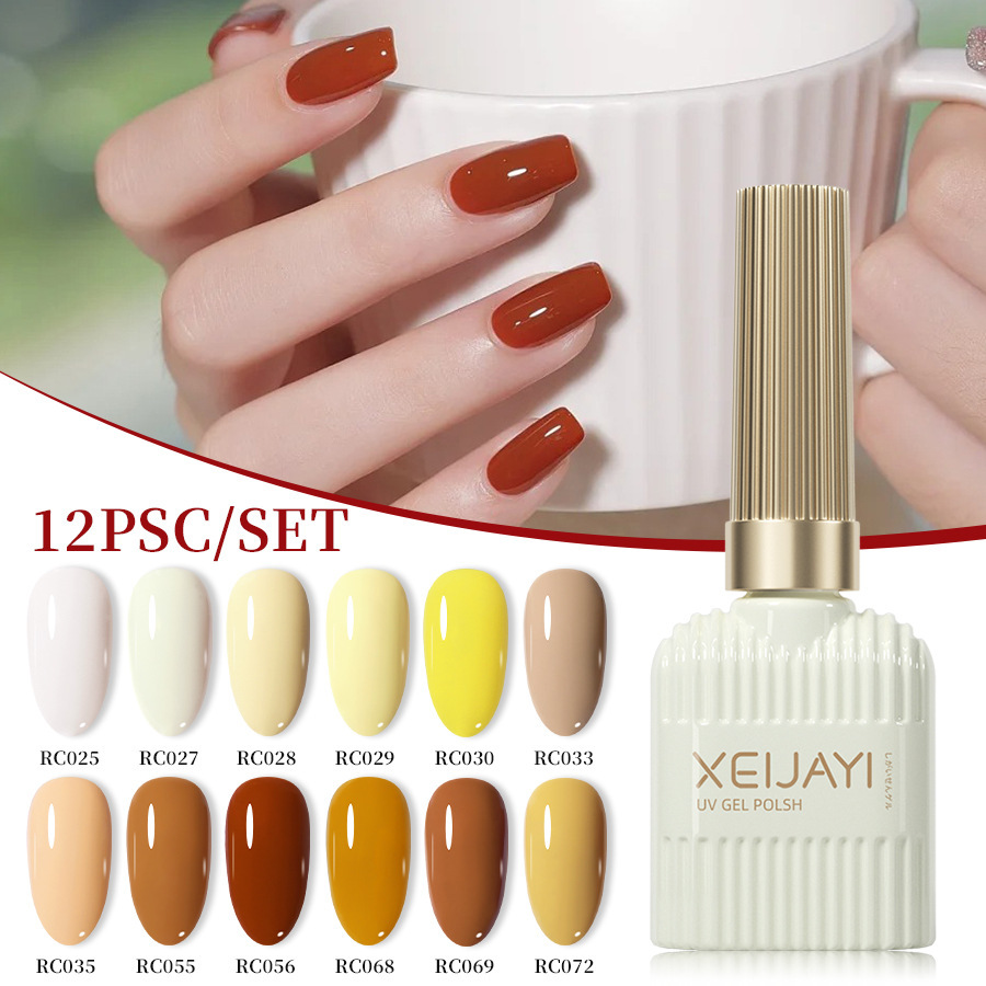 Xianjiayi 102 color nail polish glue new suit phototherapy glue popular online 12 color suit solid and lasting nail salon