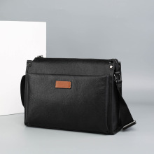 2023新款男士单肩包真皮斜挎包休闲男包大容量牛皮包包男一件代发