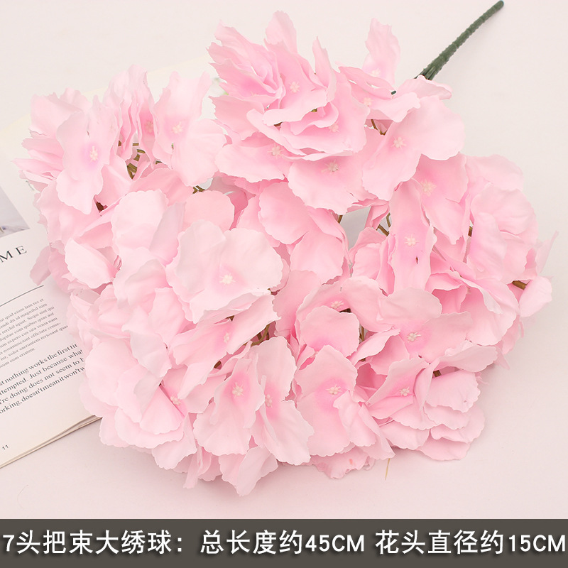10 flores rosadas bodas flores de seda decoración floral flores falsas hortenida Wenxin Road Artes florales otros