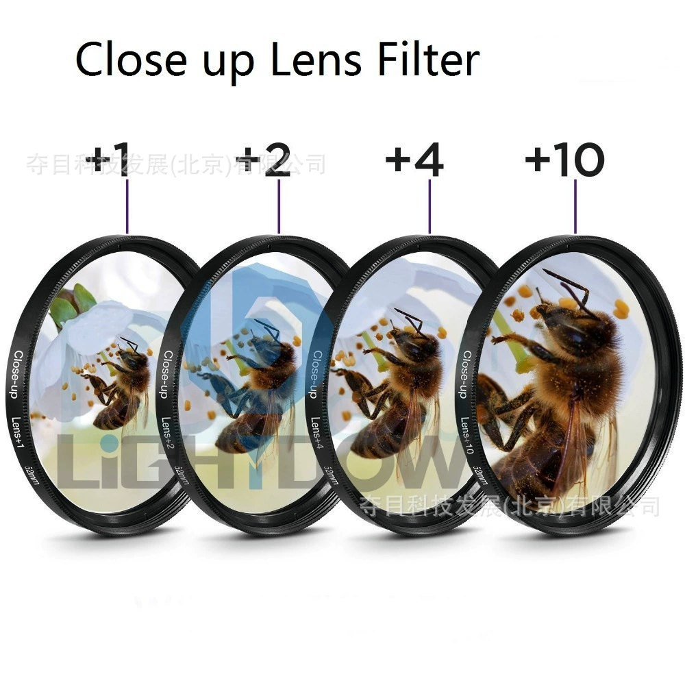 Объектив для крупного плана, фильтр для микролинейной камеры 40,5-82 мм + 1 + 2 + 4 + 10, телеобъектив, увеличительное стекло