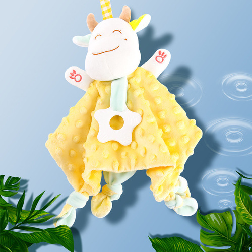 Baby Soothing Cloth Zhu Zhu Label Can Be Put in Mouth Chewing Baby Soothing Companionship Sleeping Doll Saliva Cloth Directly Supplied by Manufacturer