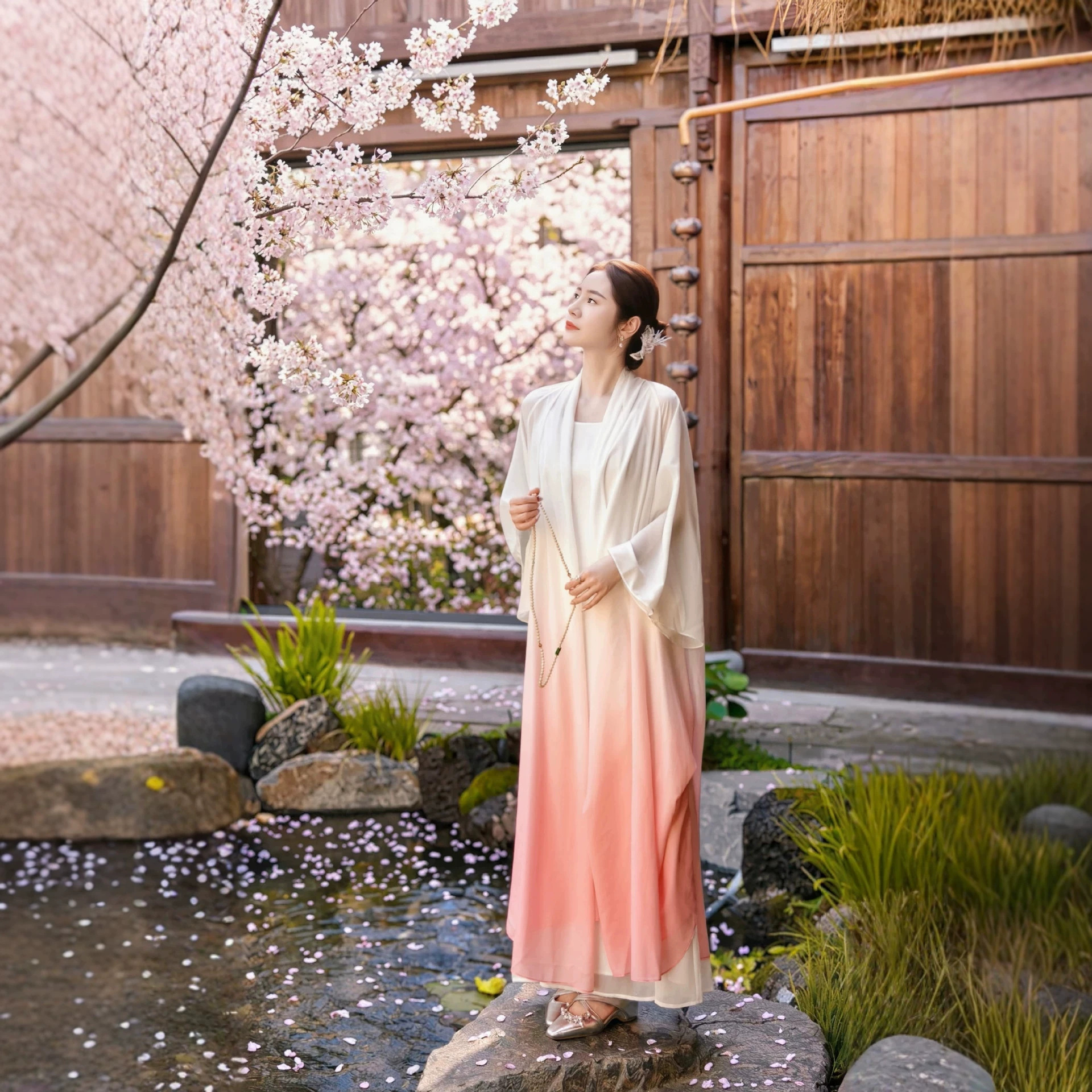 Zen Clothing for Women, Chinese Style, Buddhist-Inspired, Gradient Color, Zen Dance Attire, Tea Attire, Ethereal and Fairy-Like, Ancient Chinese Style Outerwear