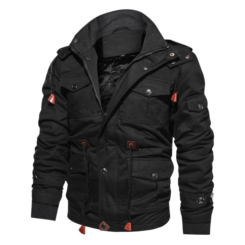 Punto de luz de tamaño europeo 8935 ropa de trabajo casual de los hombres multi-Bolsillo lavado multi-Bolsillo Amazon Chaqueta de algodón ropa de invierno