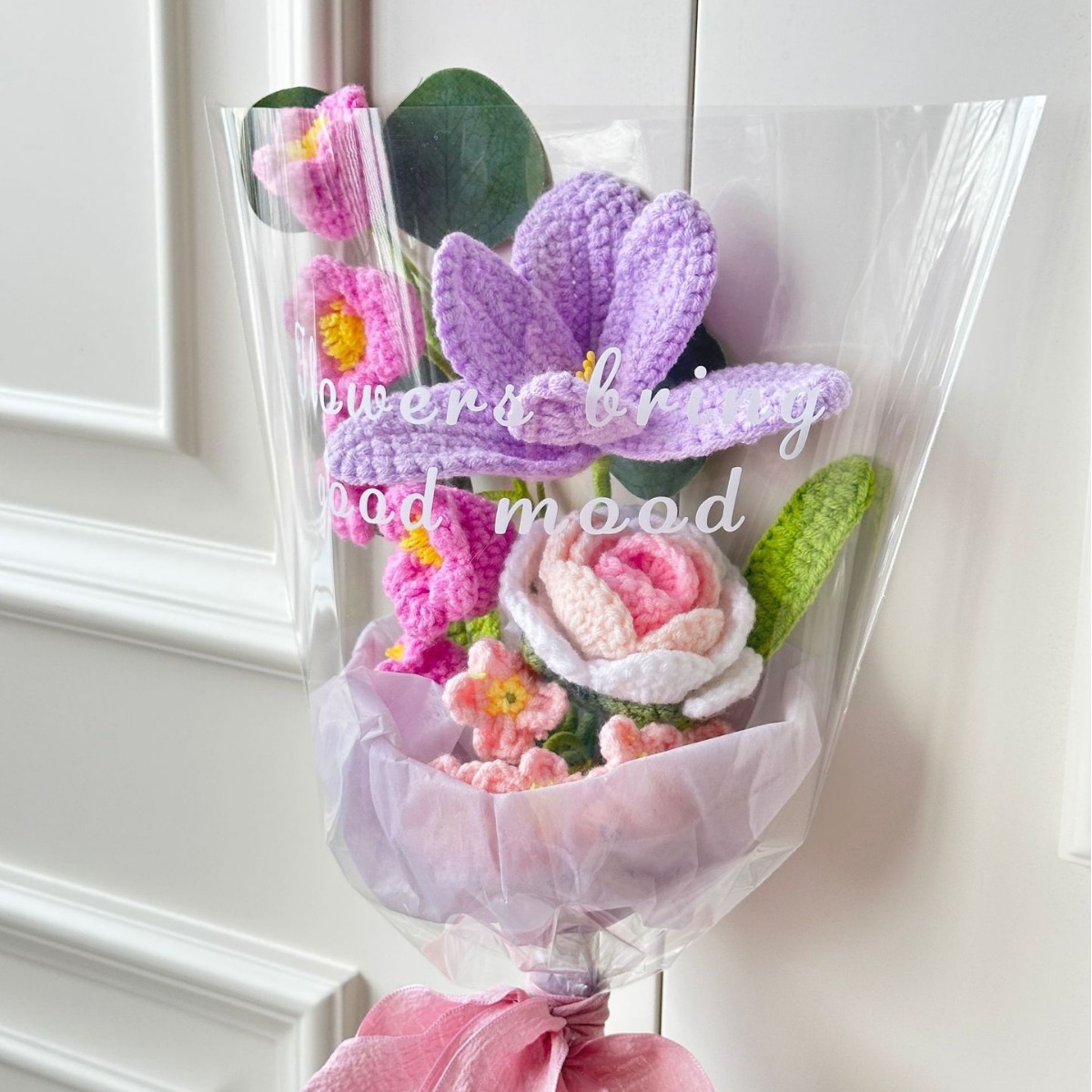 Anchido a mano día del maestro ramo de flores tulipas productos terminados de punto una simulación de girasol de graduación