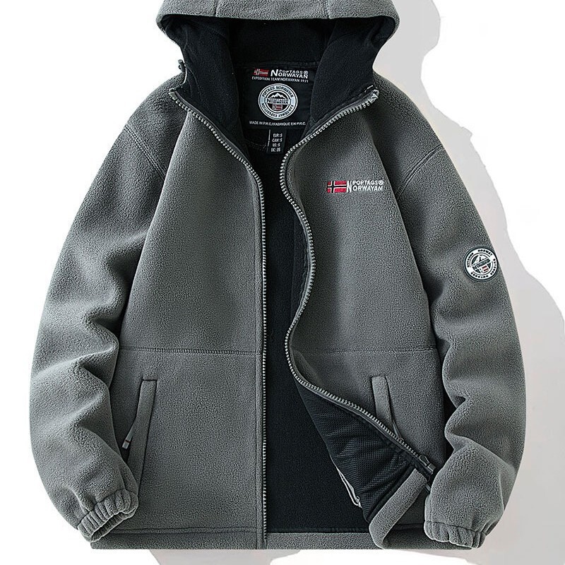 Exported to Norway Cross-Border European Size Fleece Hooded Jacket Autumn and Winter Thickened Fleece Jacket Tiktok Live Broadcast Model 688 Exported to Norway Cross-Border European Size Fleece Hooded Jacket Autumn and Winter Thickened Fleece Jacket Tiktok Live Broadcast Model 688