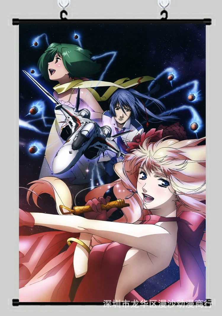 Плакат Macross F, высокоразрешённые обои, орхидея, анимационная игра, двухмерные окружные свитки, патчинг