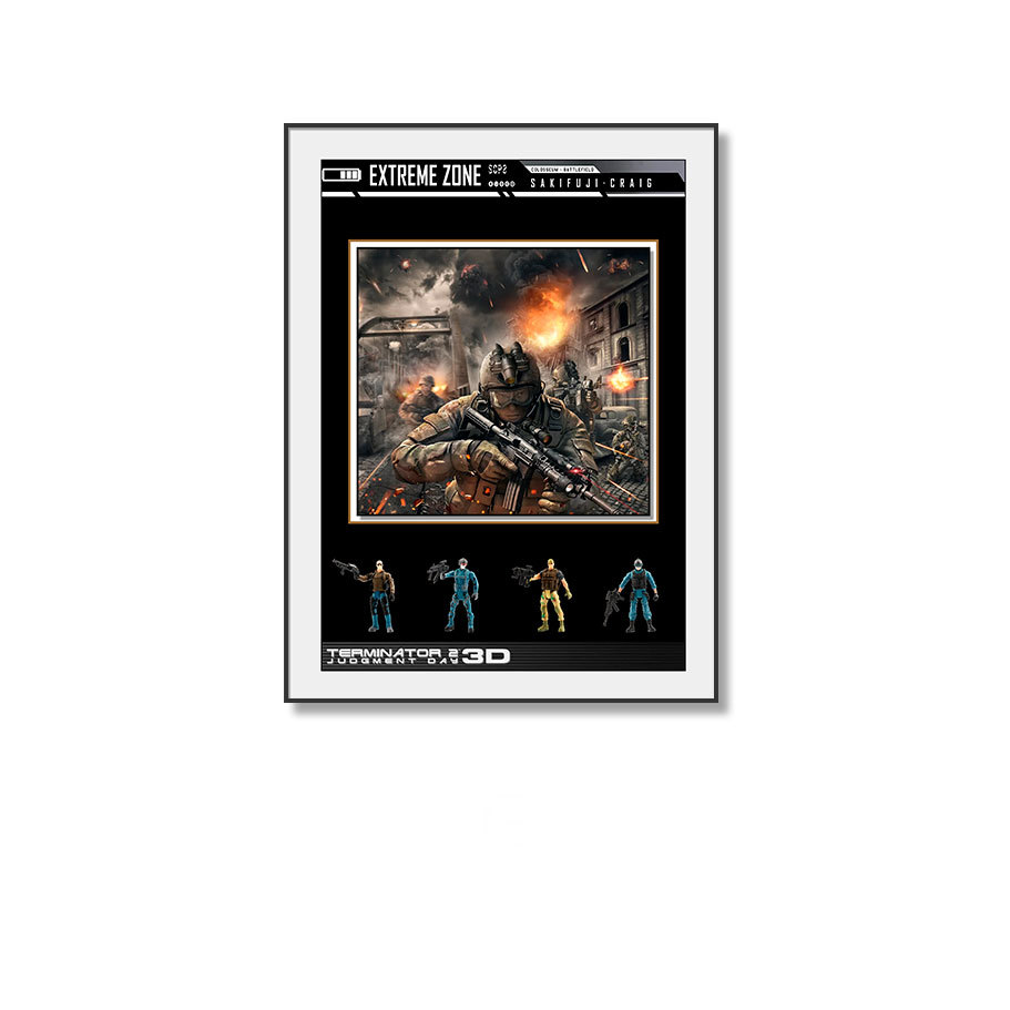 Mano comiendo pollo batalla de campo tridimensional pintura decorativa física dormitorio de niños porche pintura colgante juego animación pintura colgante