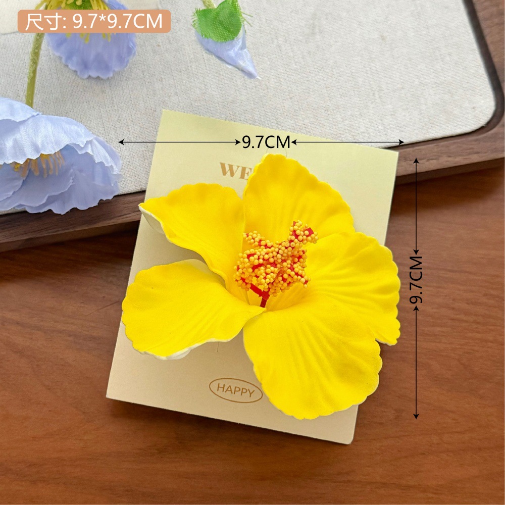 Nuevo verano retro flor decoración clips para el cabello de la atmósfera de la niña clips laterales vacaciones clips para el cabello al por mayor