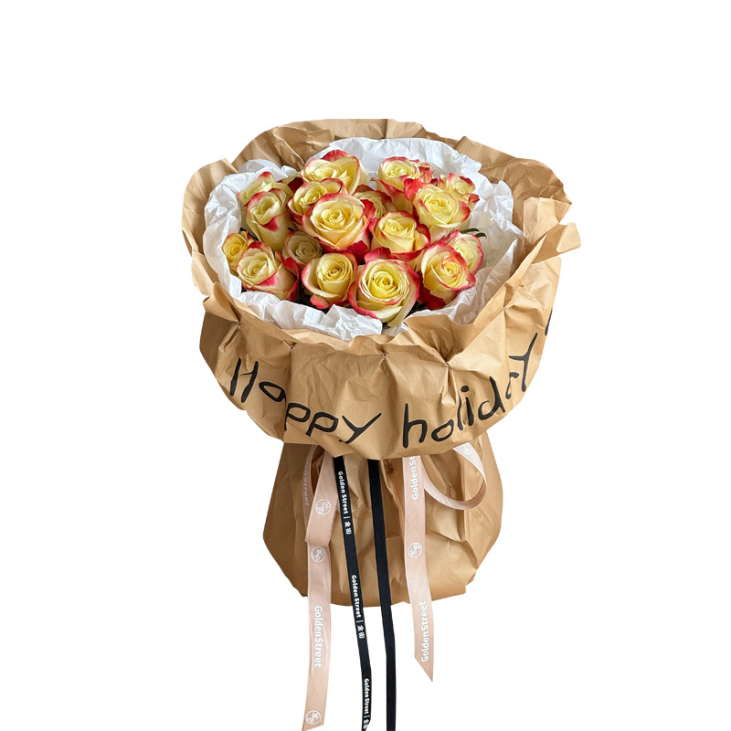 Papel de flores inglés de estilo francés perezoso papel de embalaje de viento florista material de flor retro viento plegado mano papel al por mayor