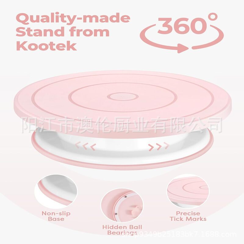 Juego de Turntable para Decoración de Pasteles Set de 158 Piezas de Acero Inoxidable y Silicona image 3