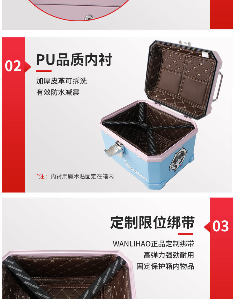 Wanlihao is suitable for the rear box of the Niu U1One electric scooter, a new national standard electric vehicle trunk with a password lock, for motorcycle modification