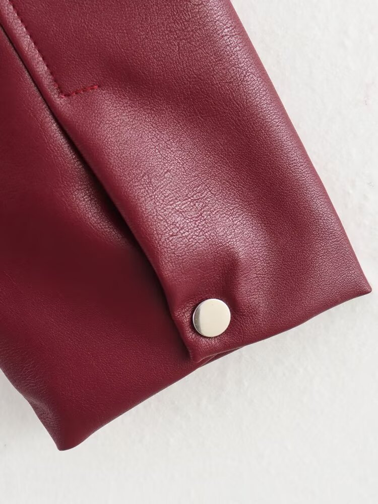 Roupas femininas temperamento moda personalidade internet celebridade estilo jaqueta de couro de duas cores_voghion.com