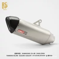 Модифицированная универсальная выхлопная труба RS для мотоцикла 60 мм, хвостовая секция Puppy Pro ZX4R 450SR Z400 R3R6