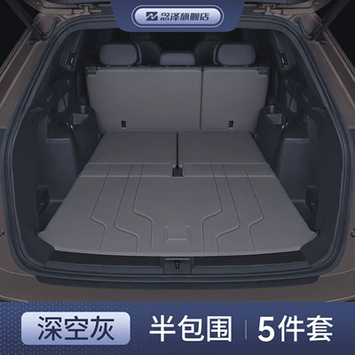 coverage trunk mat, 25 models of – Trunk Mat - deep-space-gray-semi-enclosed-premium-yacht-leather-specifically-for-volkswagen-touron-pro-25-26-models