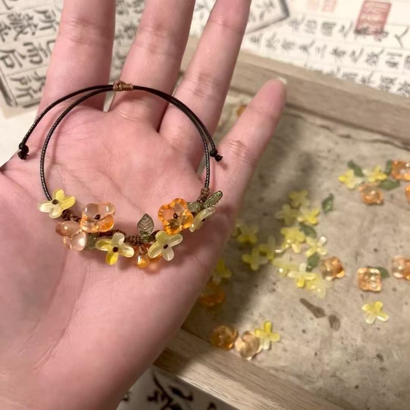 十里丹桂 不掉色桂花手链手工编织高颜值手绳送情侣闺蜜礼物|undefined