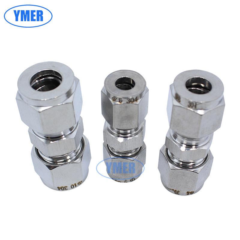 不锈钢卡套直通 变径直通卡套接头 6 8 10大小头卡套异径直通