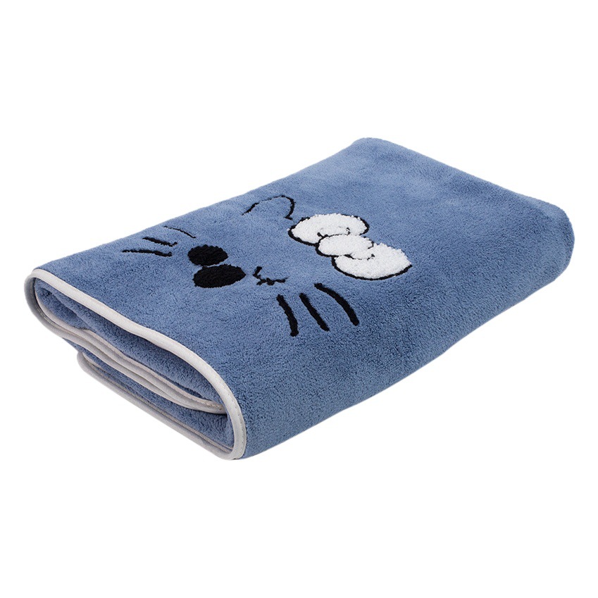 Toalla de baño de lana de coral de dibujos animados para adultos bordado fuerte absorbente Toalla de baño de secado rápido lindo bebé Toalla de baño al por mayor