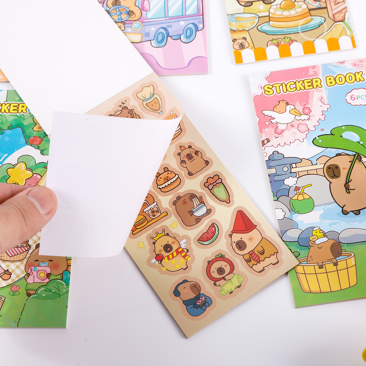 Pegatinas de Kapibala Regalos para niños Recompensas Pequeños regalos Material de la cuenta de la mano Dibujos animados Película de corte cultural y creativo Libro de pegatinas creativas
