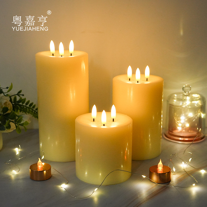 Three-headed bullet flat-mouth electronic candle No. 3 C battery…