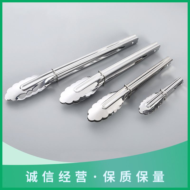 Wholesale Stainless Steel Food Clip Buffet Clip Kitchen Tools Stainless Steel BBQ Clip Bread Clip
