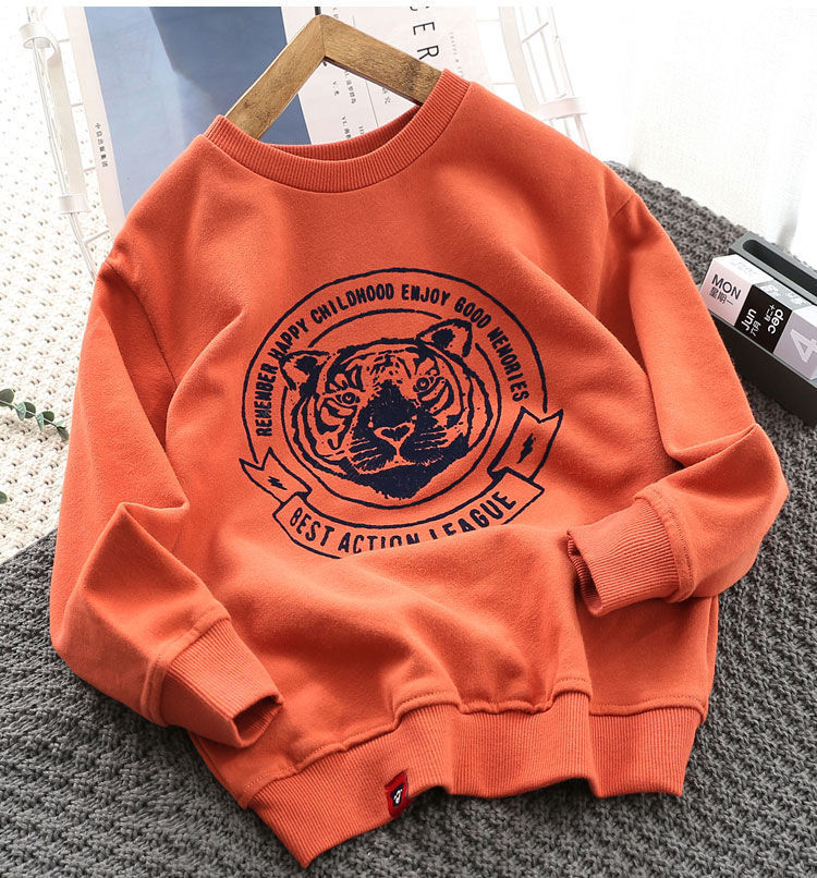 nuovo stile ragazzi casual versatile pullover che tocca la camicia sciolto top in stile straniero abbigliamento per bambini_voghion.com