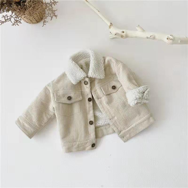 Nuevo abrigo de invierno para niños Nuevo estilo coreano forrado de lana de cordero engrosado abrigo de lana para niños ropa de pana para bebés