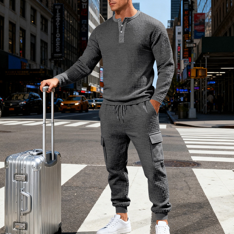 Men's Clothing Men's Heavyweight Long Sleeved Workwear Suit Autumn Winter Outdoor Textured Retro Tough Guy Loose Fit_viptrois.com