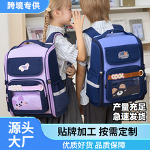 新款小学生书包英伦风卡通轻便大容量儿童双肩包1-6年级耐磨批发
