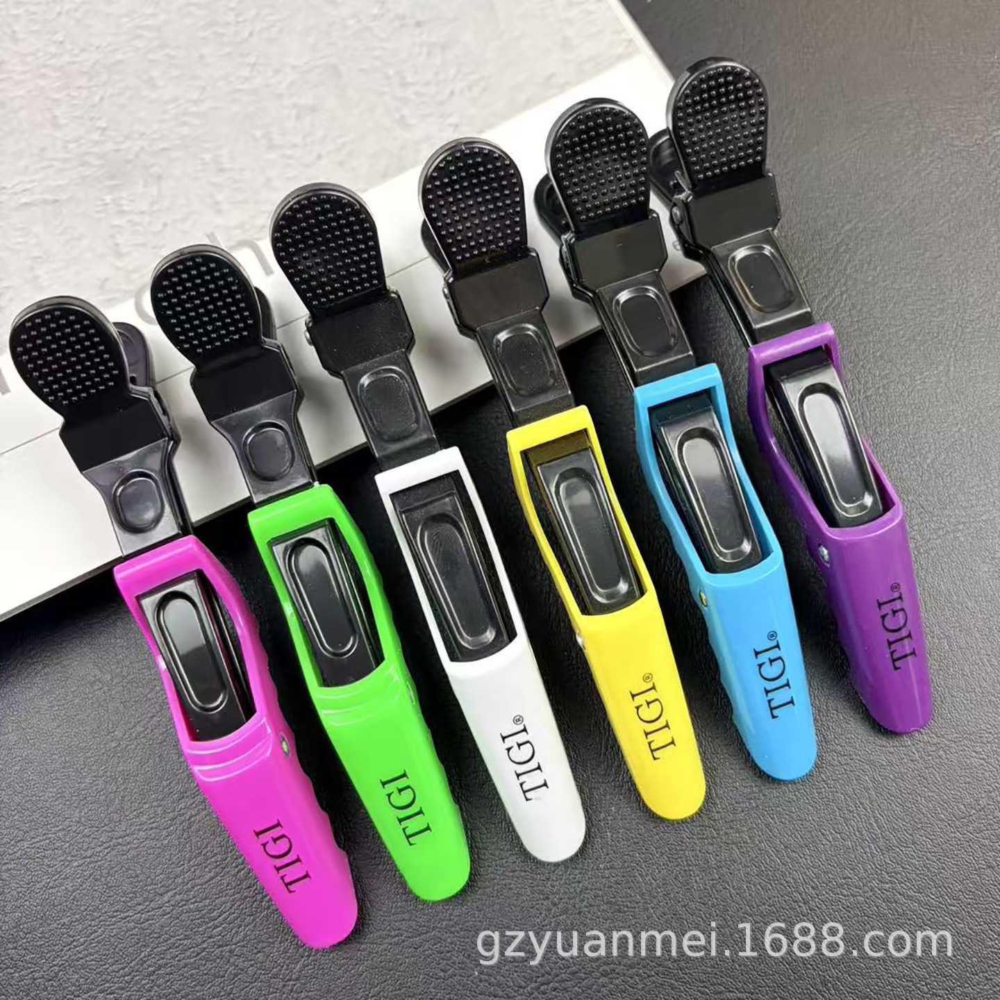 7 팩 캔디 컬러 헤어 악어 클립 핫 헤어 컬러 파티션 클립 포지셔닝 스타일 고정 헤어핀 도구 덕빌 클립