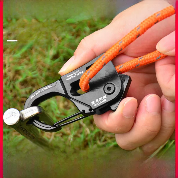 Aluminum Alloy Outdoor Camping Canopy Windproof Rope Automatic Tightening Buckle Tent Rope Tensioner Self-Locking Binding Locking Buckle