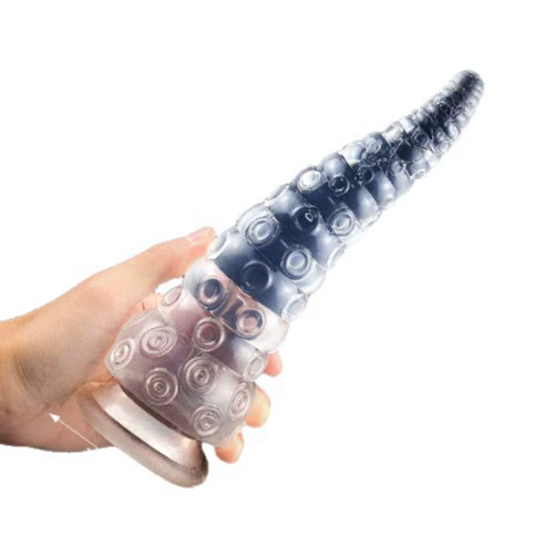 Анальная пробка crystal octopus, основание с присоской, мягкая унисекс, размеры 4–7 см (13–22 см)
