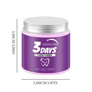 Customized Full English Cross-Border Whitening Purple Tooth Powder Mint Tooth Powder Tooth Powder Fresh Breath Tooth Powder