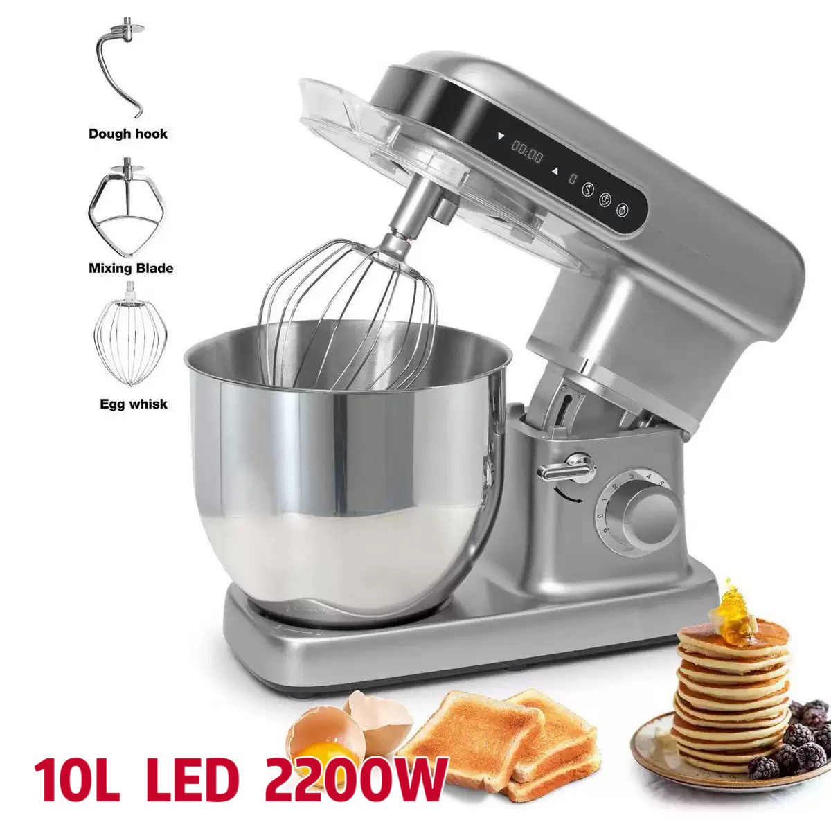 10L Large Capacity Chef Machine Commercial Stand Mixer Food Mixer Household Desktop Chef Machine Kneading Machine