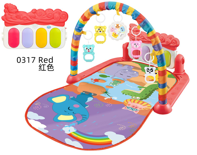 Nuevo transfronterizo bebé fitness rack música piano juguete 0-36 meses recién nacido bebé pie juego mat