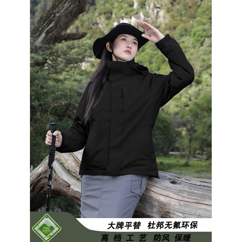 DuPont sin flúor vestir de asalto 3 - en - 1 mujer anti-dropper ciclismo caminata ropa de montaña hombre chaqueta de alto nivel image 4