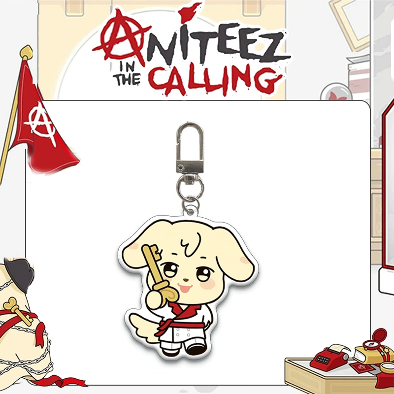 Акриловый брелок (ATEEZ) IN THE CALLING — двусторонняя печать, одиночная застёжка, 5,5 см