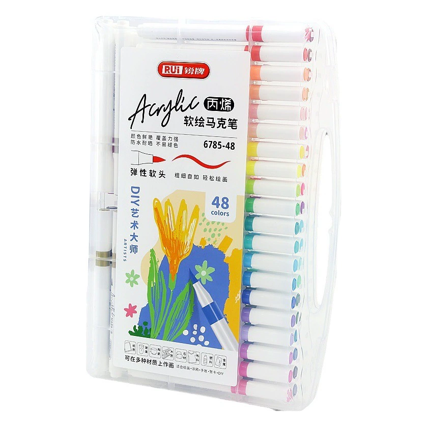Большая емкость акриловая Мягкая головка маркера Студенческая DIY ручная роспись забавная кисть детская кисть граффити Акварельная ручка