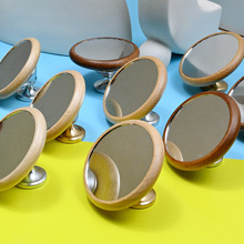 实木反光镜萃取咖啡镜子辅助镜多方位视角镜子意式咖啡机萃取镜子