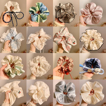 百搭慵懒风不伤发蕾丝大肠发圈儿童扎丸子头发绳韩版大号头绳批发