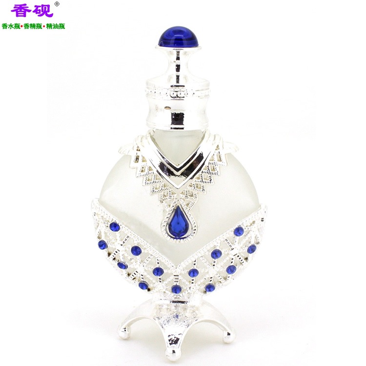 香砚定制10ml银色蓝珠少女瓶四脚香水瓶4.jpg