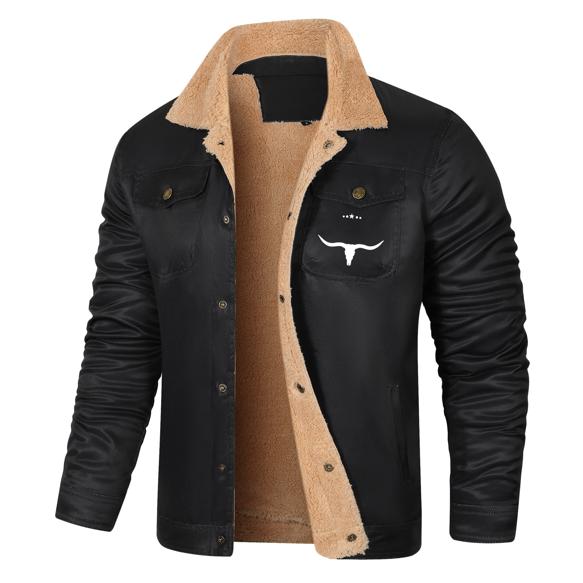 [in stock] Cross-border Autumn and Winter Men's Jacket fleece-lined Cotton Workwear Casual Jacket Men's Jacket Factory 245
