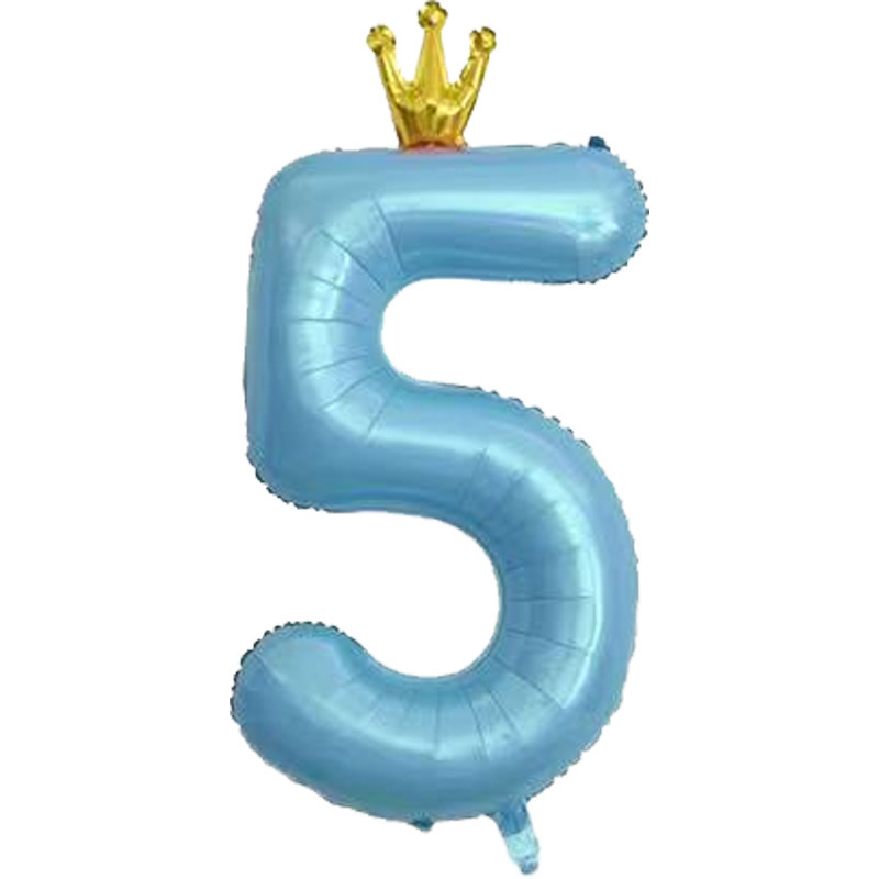 Amazon nuevo globo digital de corona de una pieza de 40 pulgadas decoración de fiesta de cumpleaños globo digital grande
